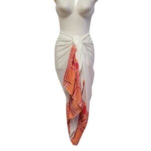 Womens Sarong Cotton Wrap, Handpainted Batik Wrapskirt Beach Pareo Beachwear-NEW
